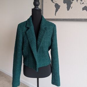 Abercrombie & Fitch Green Cropped Blazer